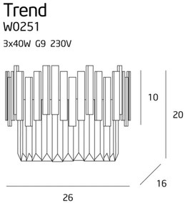 Aplica de perete eleganta design modern TREND W0251 MX