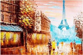 Tablou - Vremea ploioasă și Turnul Eiffel (90x60 cm)