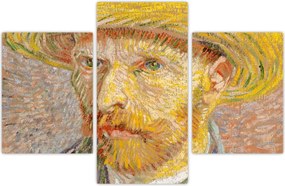 Tablou - Vincent van Gogh, Self-Portrait with a Straw Hat (The Potato Peeler), reproducere (90x60 cm)