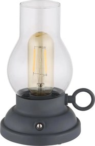 Lampă LED tactilă reîncărcabilă dimabilă de masă Globo 58016A PETRO 1W/3,7V 1200 mAh antracit