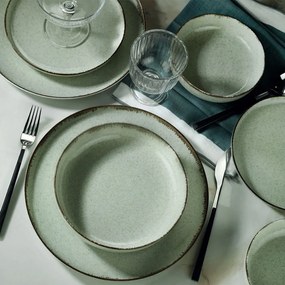Set veselă 24 piese din porțelan Kütahya Porselen Pearl, verde