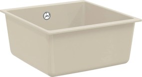 vidaXL Chiuvetă Bej 430 x 460 mm 80% Quartz și 20% Rășină