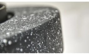 Vatră portabilă pe lemn cu grătar, antracit