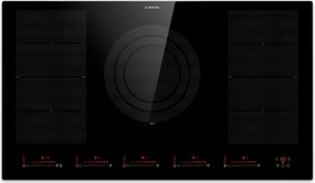 Klarstein Masterzone 90 Flex, plită cu inducție, max. 12 600 W, încorporat, 5 zone Flex, tehnologie ThermoBoost, Smart Flex