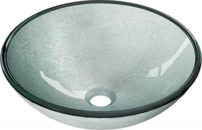 Mexen Mira chiuvetă de sticlă pe blat 42 x 42 cm, argintie - 24124211