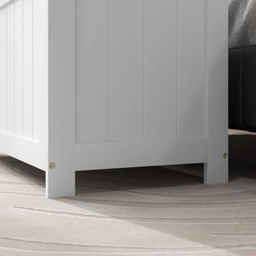 HOMCOM Cutie de depozitare, Cutie de depozitare pentru jucării, MDF, 2 mânere, 81 x 40 x 46 cm, Alb | Aosom Romania