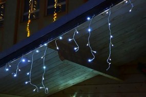 Lumină de ploaie de Crăciun 5 m, 144 LED-uri, alb cald, cu t
