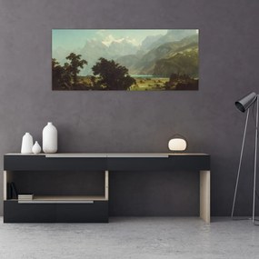 Tablou - Albert Bierstadt, Lake Lucerne, reproducere (120x50 cm)