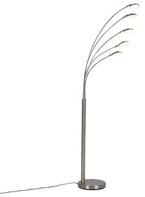 Lampă de podea din oțel incluzând LED cu dimmer tactil - Sixties Trento