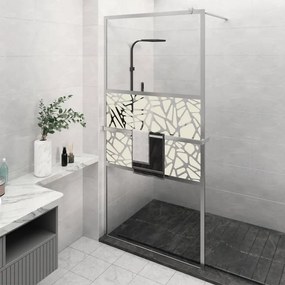 vidaXL Paravan duș walk-in cu raft crom 115x195 cm sticlă ESG/aluminiu