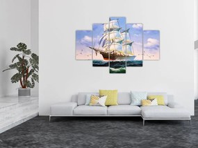 Tablou - Vapor pe valuri (150x105 cm)