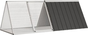 vidaXL Cușcă pentru iepuri antracit 201,5x80,5x71 cm oțel galvanizat