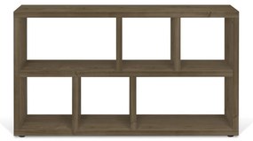 Bibliotecă maro cu aspect de lemn de nuc 150x83 cm Berlin – TemaHome