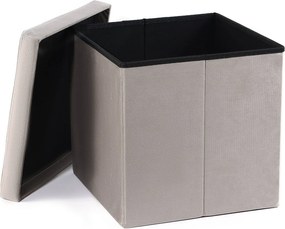 OFERTA Taburet pliabil bej ZAREX VELVET L II calitate.