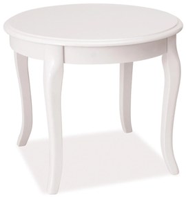 Masuta rotunda 60 cm alba Royal D, lemn, 60X55