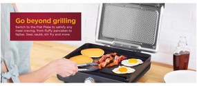 Gratar electric Ninja GR101EU, 1450W, 28x37 cm, Incalzire rapida, 60-260°C, 2 placi, Negru