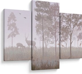 Tablou - Pădure,monocrom (90x60 cm)