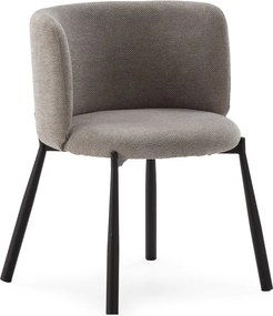 Set de scaune de sufragerie gri 2 buc. tapițat Ginny – MOME