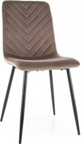 Scaun DAREN, cappuccino - Bluvel 38, stofa catifelata/metal, 45x39x91