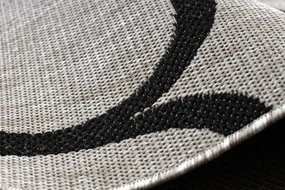 Covor sisal Floorlux 20608 marocani trellis argintiu si negru