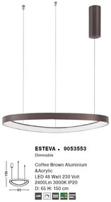 Lustra LED design modern circular ESTEVA maro NVL-9053553