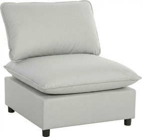 HOMCOM Scaun accent, scaun Leathaire modern cu șezut lat și adânc, pernițe groase, montaj ușor, gri | Aosom Romania