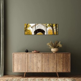 Tablou cu podul în Oregon (cu ceas) (90x30 cm)