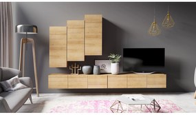 Mobilier living Calabria C20 (Stejar auriu) (fără iluminat). 1051676