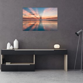 Tablou cu razele solare deasupra plajei Dayton (90x60 cm)