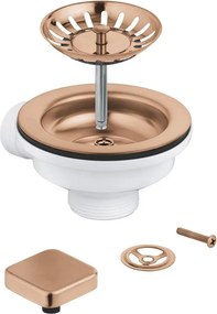 Set de scurgere cu preaplin pentru chiuveta Grohe cupru