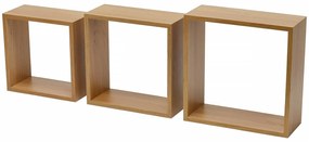 Set 3 cuburi perete Stejar