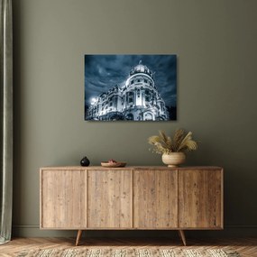Tablou pe sticlă cu arhitectură în întuneric (70x50 cm)