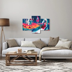 Tablou - Prinț și prințesa cu dragon (90x60 cm)