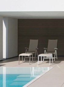 Scaun cu spatar reglabil, alb, 59x71x113 cm, Cruise Bizzotto