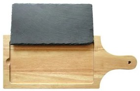 Tavă de servire Toro Kitchen cu ardezie,41 x 16,5 x 1,5 cm