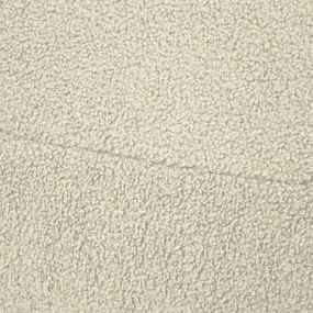 Fotoliu puf pentru copii crem cu tapițerie din țesătură bouclé Snug 80 Bear – SLOWDOWN