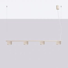 Sollux SL.2697 - Lustră suspendată pe cablu AURA 4xGX53/10W/230V crem