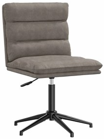 vidaXL Scaun de bucătărie, gri, piele ecologică