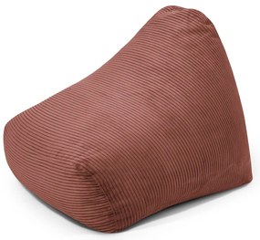 Fotoliu puf pentru copii cărămiziu cu tapițerie din catifea reiată Snug 80 – SLOWDOWN