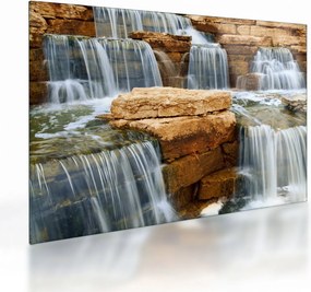 Tablou pe sticlă cu cascade (70x50 cm)