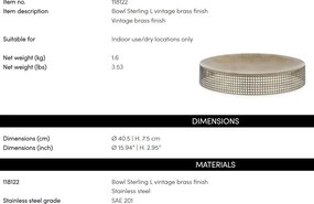 Vas decorativ design LUX Sterling L, alama