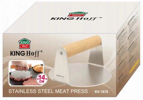 Burger Press Kinghoff KH 1878, Oțel inoxidabil, Ușor de spălat, Diametru 11,4 cm, Inox