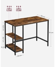 Birou SOLEA maro/negru