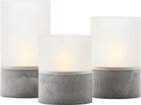 Brilliant - Set de 3 lumânări LED BOUGIE LED/2xAA IP44 gri/alb