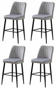 Set de scaune de bar Vento Cream and Black, 4 buc., 4 buc