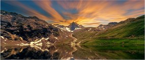 Tablou - Oglindirea în lacul montan (120x50 cm)