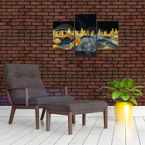 Tablou - Munții aurii (90x60 cm)