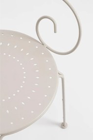 Scaun de grădină bej din metal Etienne – Bizzotto