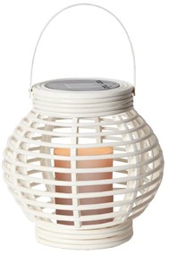 Felinar solar adecvat pentru exterior LED Star Trading Rustic, alb, înălțime 16 cm