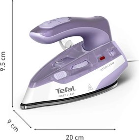 Fier de călcat Tefal DB1612E0, 1000 W, 70 ml, Dry&Steam, abur vertical, Microsteam 200, alb/violet
